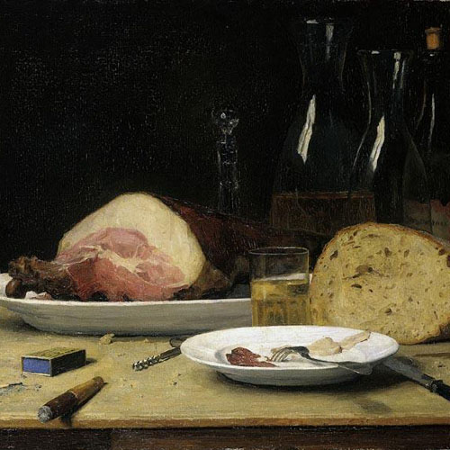 Excess - by Albert Anker - Click Image to Close
